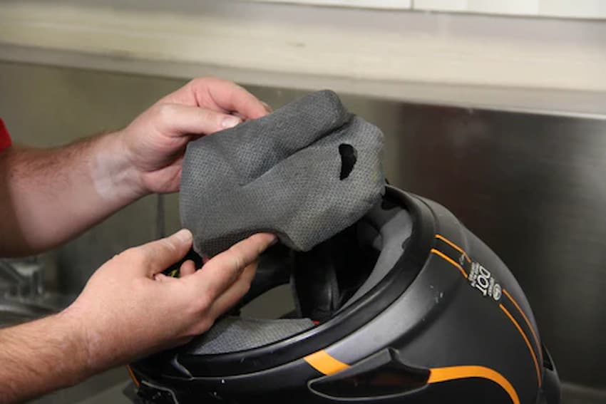 Use a non-abrasive cloth to clean your visor