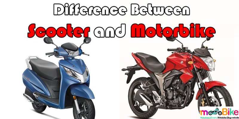 Difference between motorbike and scooter